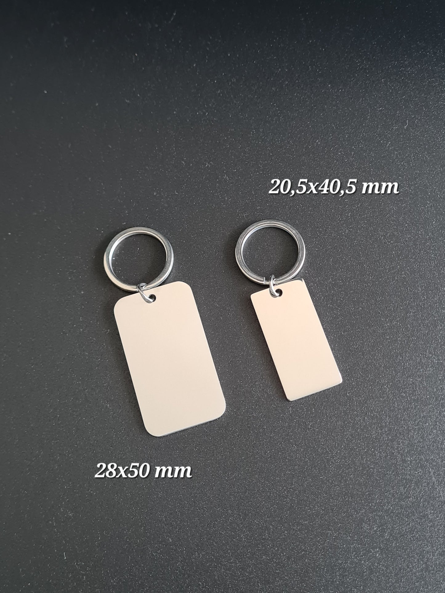 Porte clé rectangle de 4x2 cm à personnaliser