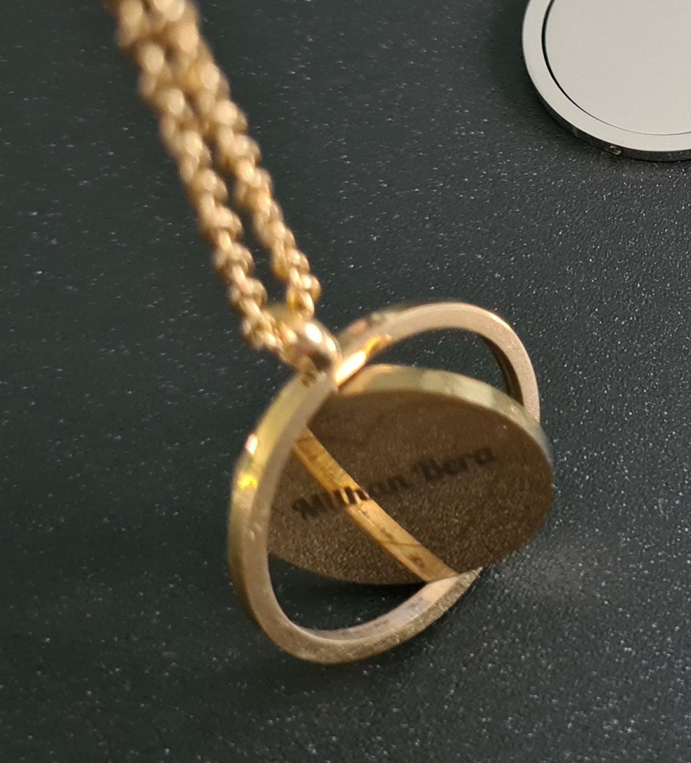 Collier avec médaillon rotatif de 25 mm à personnaliser