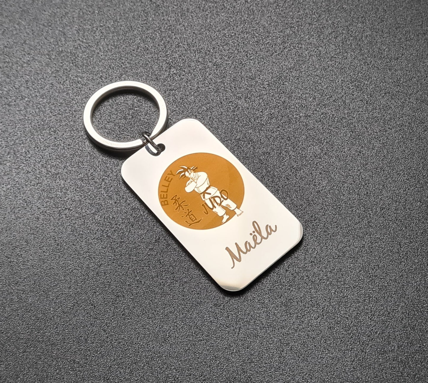 Porte clé rectangle de 5x2,8 cm à personnaliser
