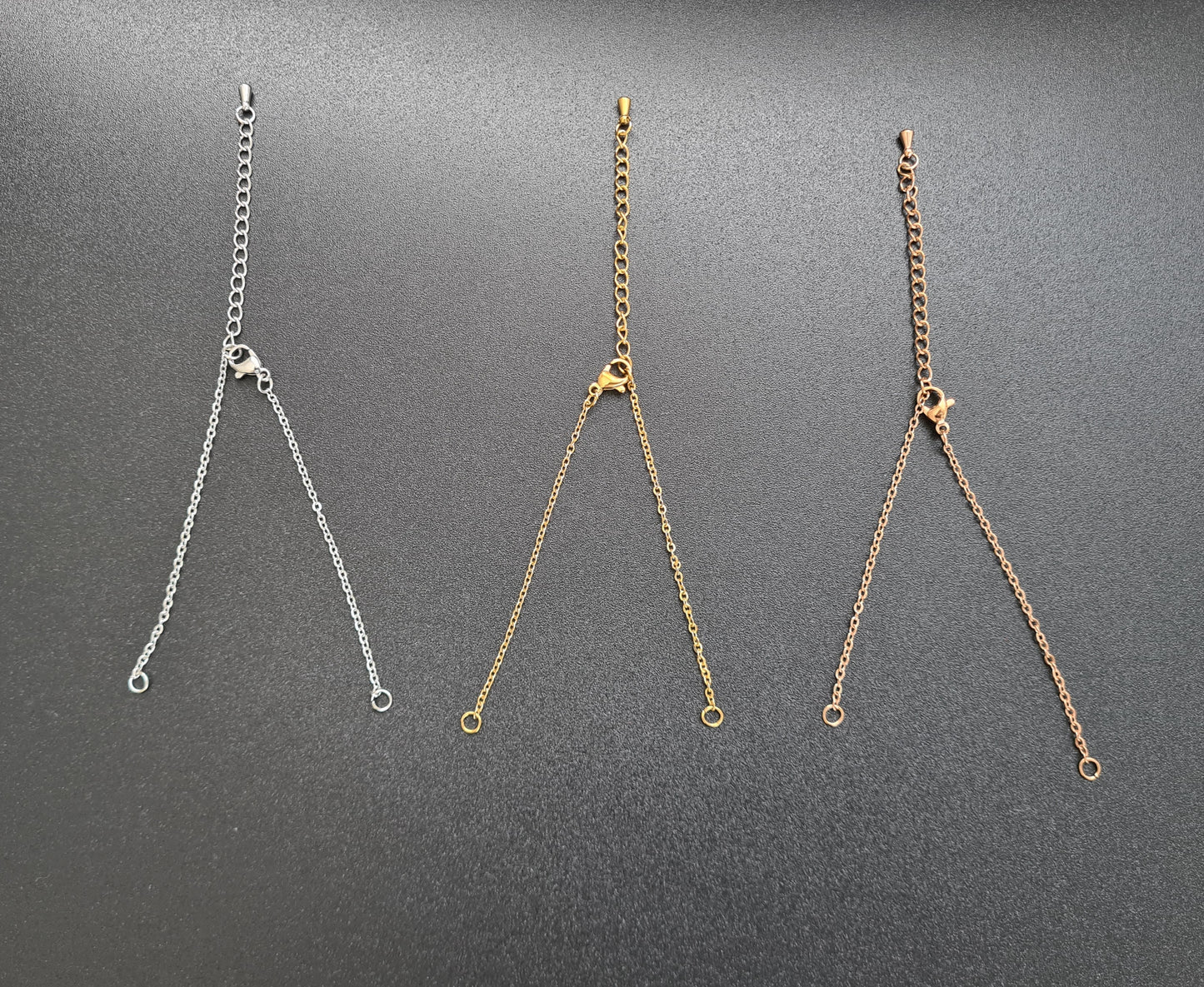 Chaîne de bracelet cubaine réglable largeur 1,5 mm et longueur 15 cm + 6 cm extension
