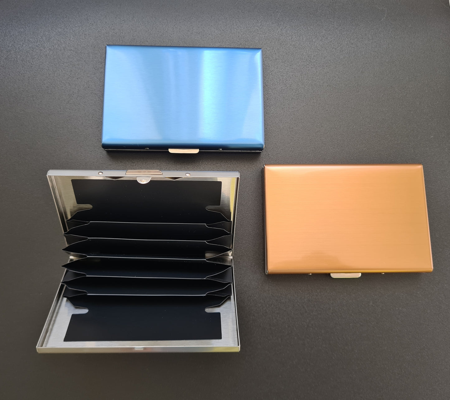 Etui porte 6 cartes en métal de 9,6x6,5 cm