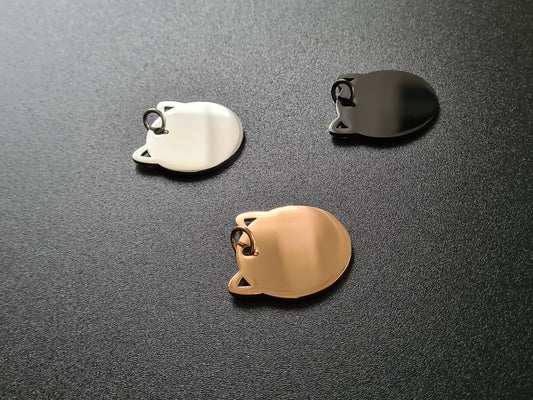 Breloque tête de chat de 28X29 mm