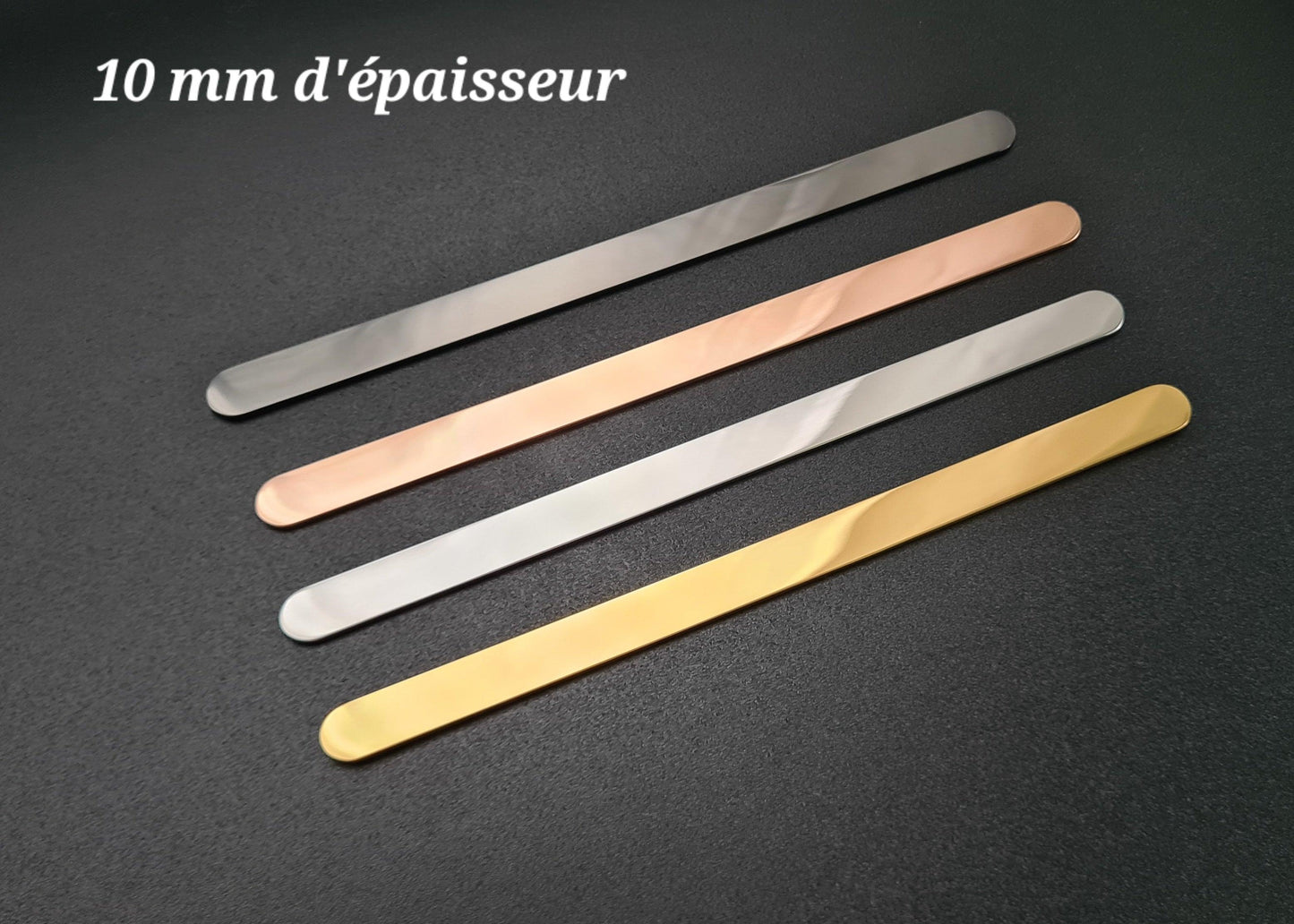 Bracelet manchette de 10 mm d'épaisseur à personnaliser