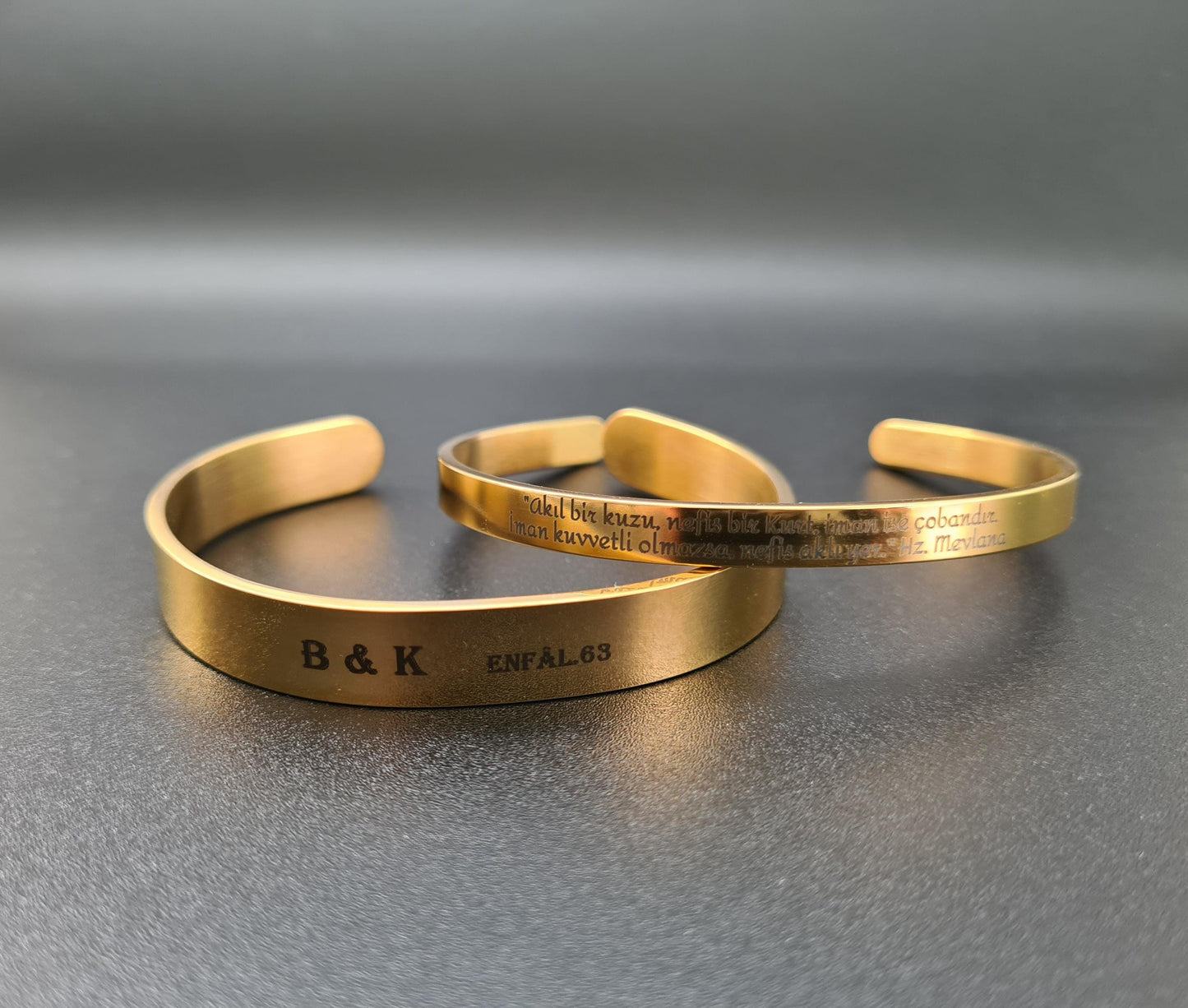 Bracelet manchette de 10 mm d'épaisseur à personnaliser