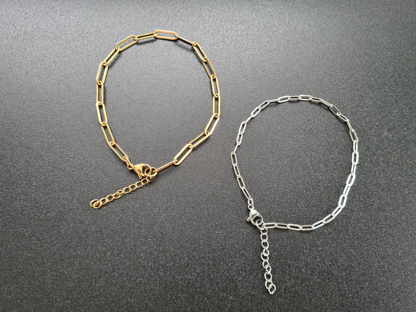 Bracelet maille de 2,7 et 4 mm et de longueur 16-18-20 cm