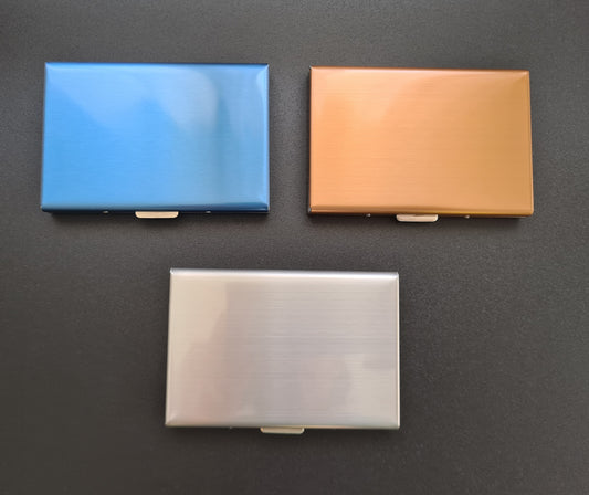 Etui porte 6 cartes en métal de 9,6x6,5 cm
